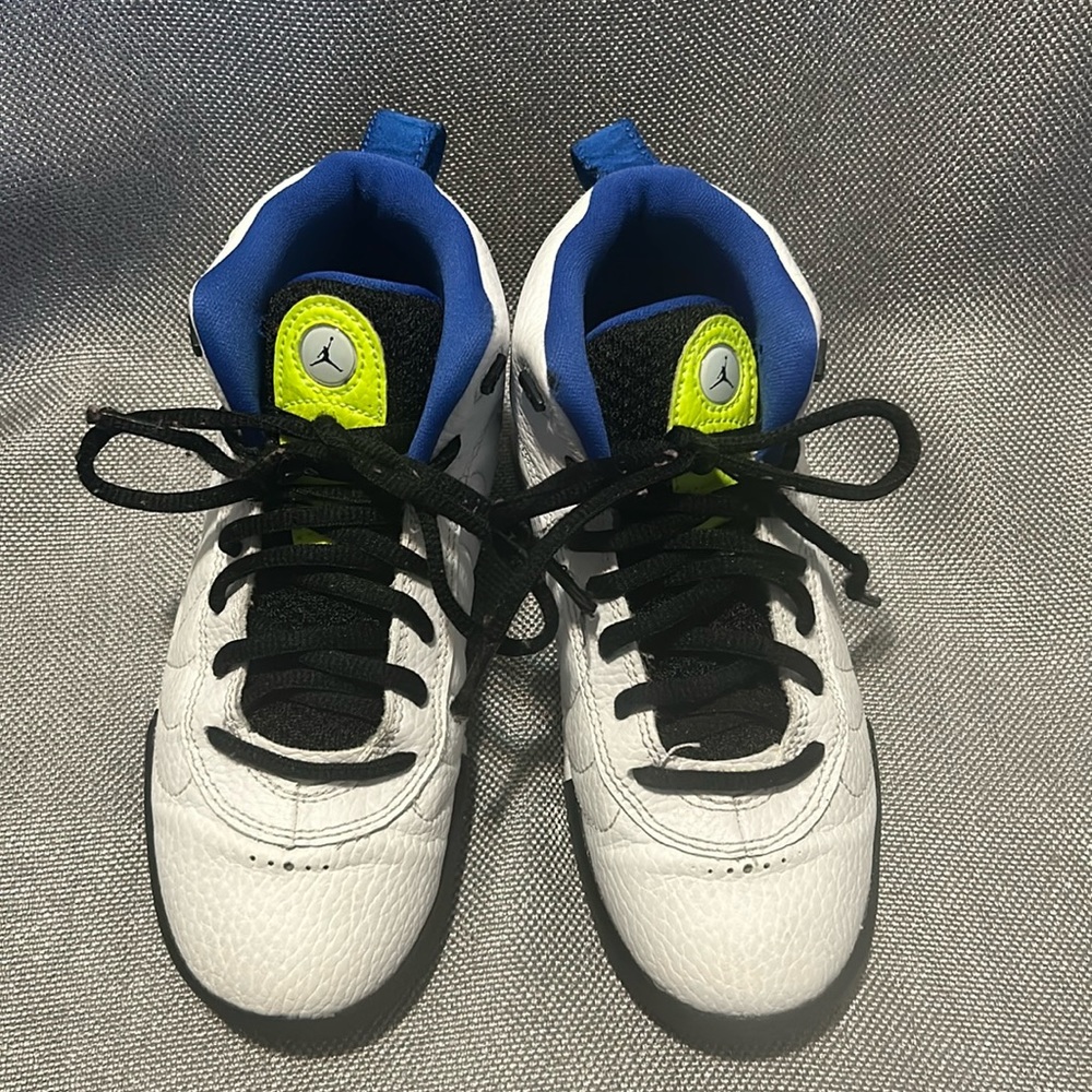 Jordan Jumpman White blue and Volt